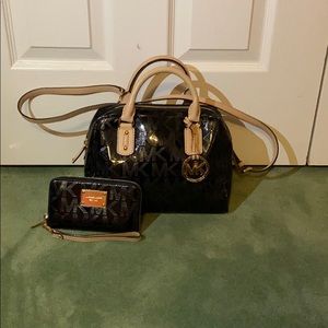 Michael Kors handbag and phone and money wristlet